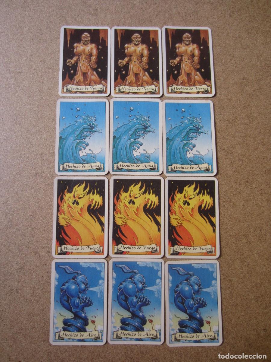 Juegos de mesa: Lote Cartas Hechizo Tierra Agua Fuego Aire. Piezas y Repuestos Originales para HeroQuest de MB