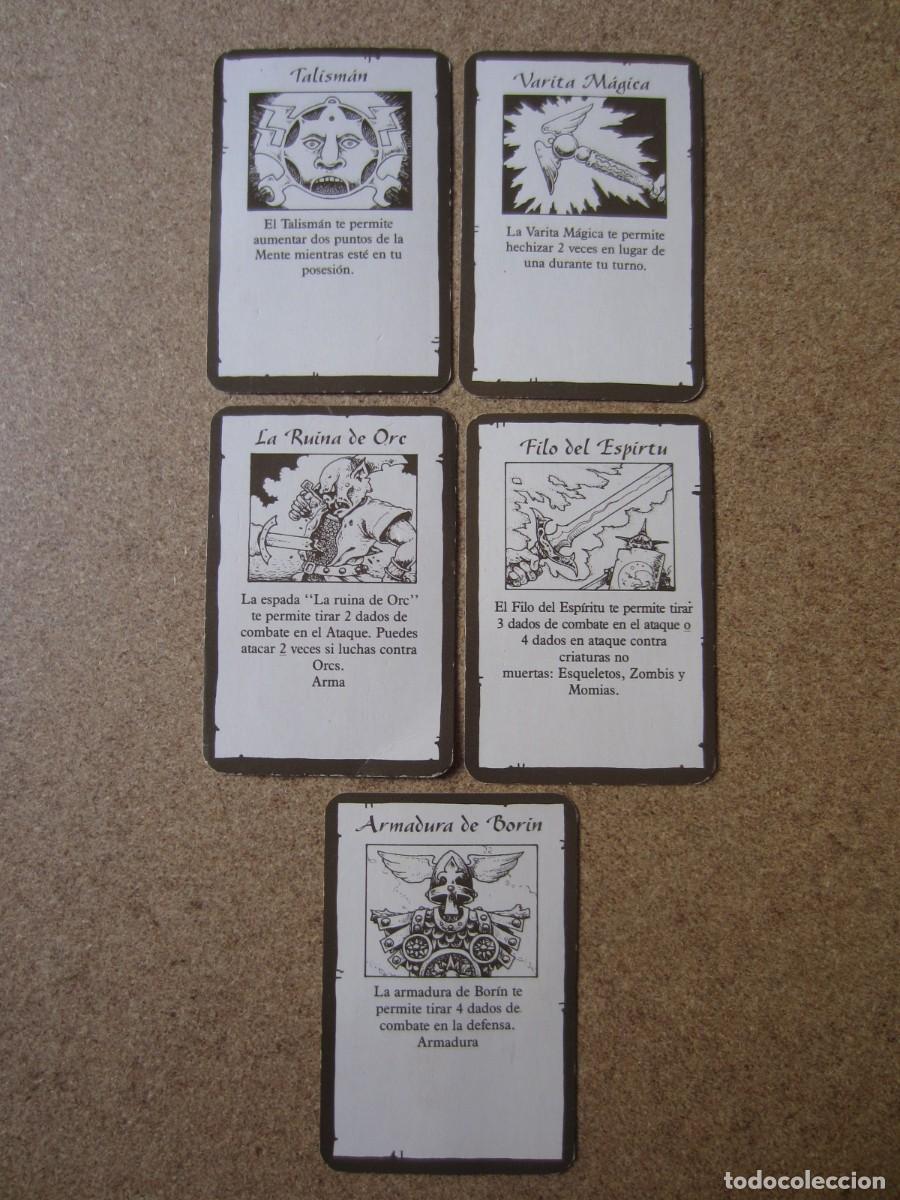 Juegos de mesa: Lote Cartas Hechizos del Malvado Brujo. Piezas y Repuestos Originales para HeroQuest de MB