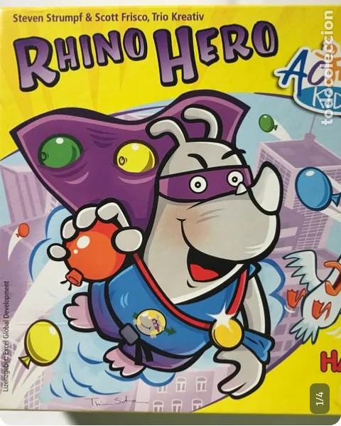Juegos de mesa: Juego de mesa. Rhino Hero. Active kids. Haba