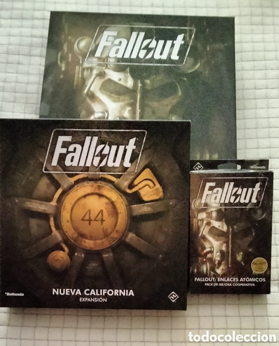 Juegos de mesa: Fallout juego de mesa + Nueva California + Enlaces at&oacute;micos. En espa&ntilde;ol y sin usar.
