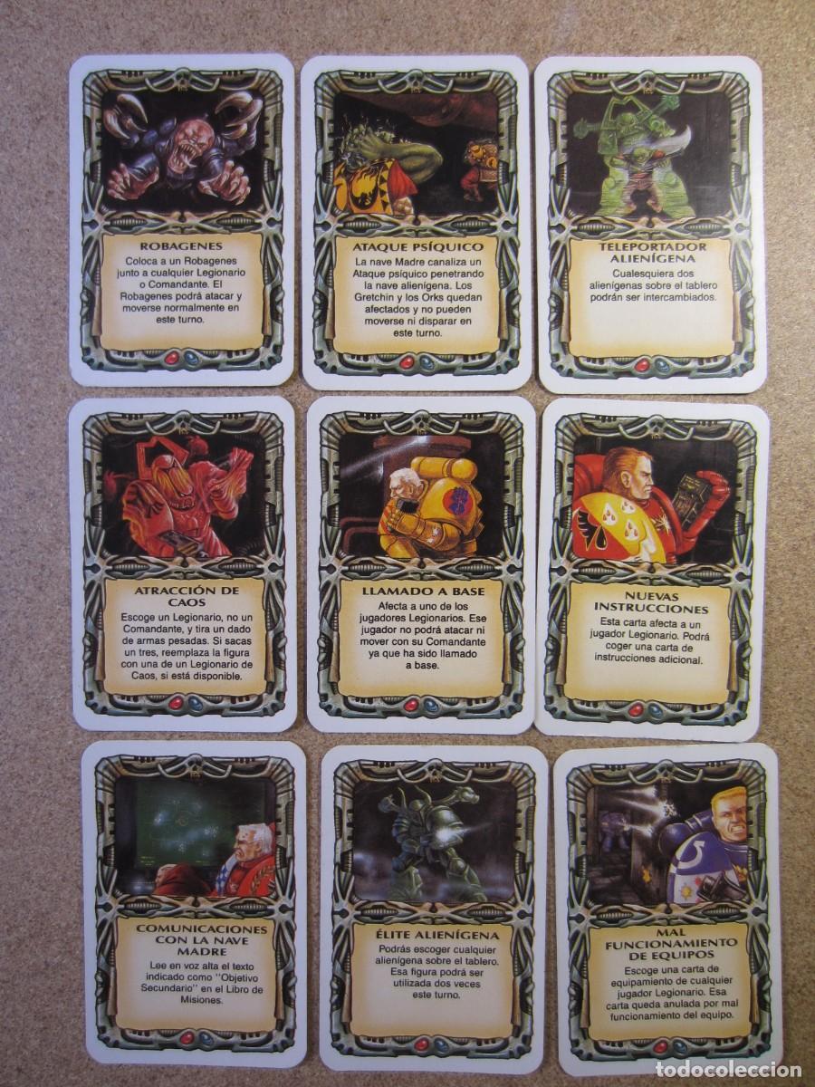 Juegos de mesa: Lote A1 Cartas Varias Eventos Sucesos Alien. Repuestos Space Crusade Cruzada Estelar MB