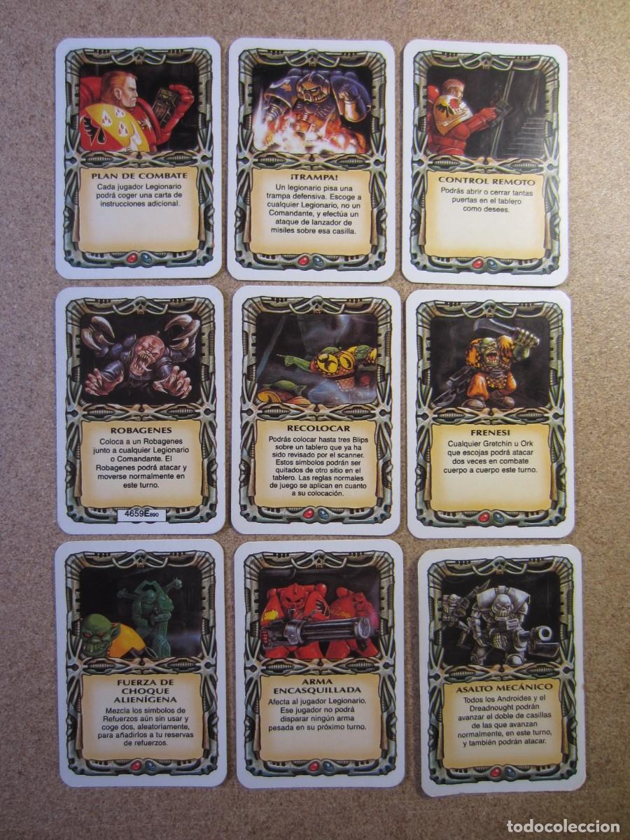 Juegos de mesa: Lote A2 Cartas Varias Eventos Sucesos Alien. Repuestos Space Crusade Cruzada Estelar MB