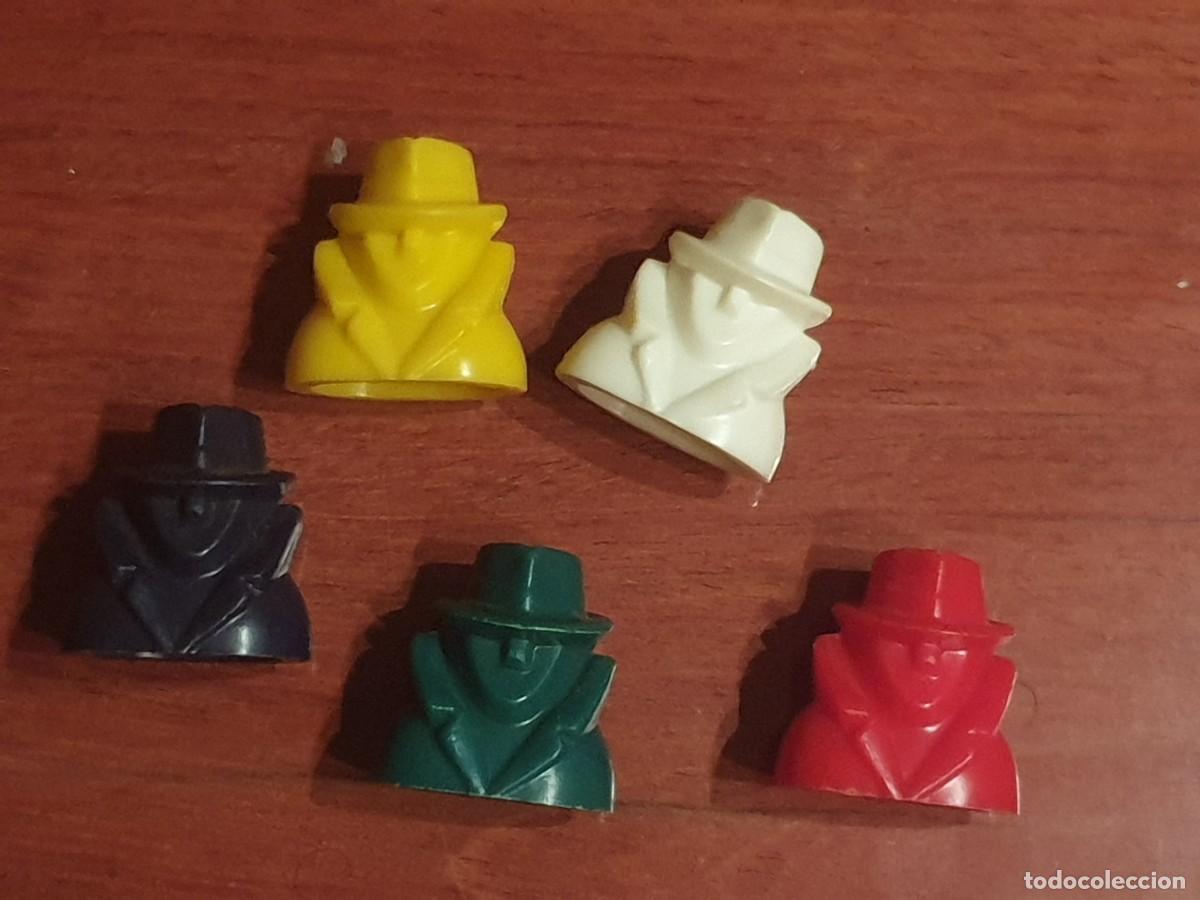 Juegos de mesa: LOTE 5 PEONES ESP&Iacute;AS JUEGO MISTERIO CEFA VINTAGE REPUESTOS