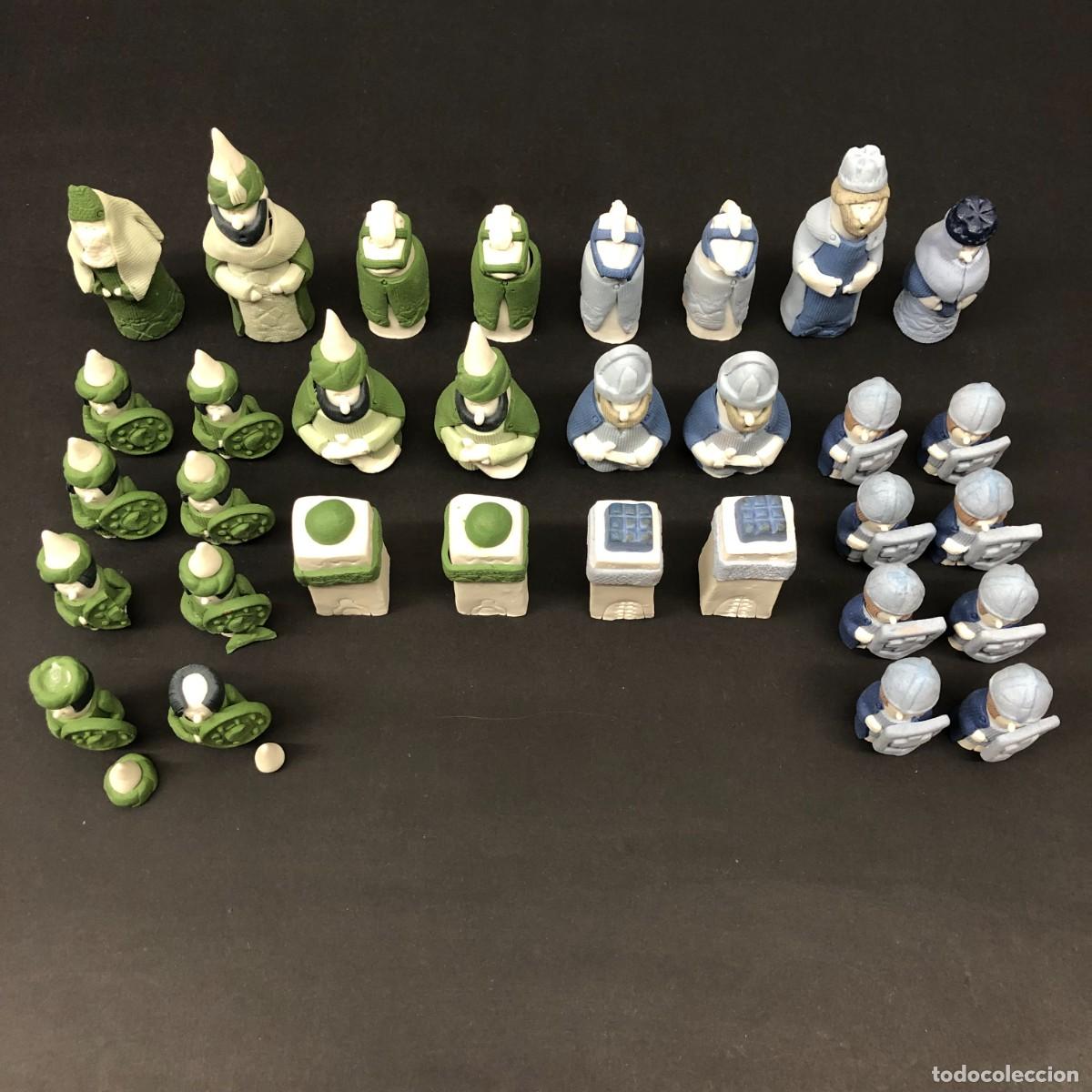 Juegos de mesa: JUEGO DE AJEDREZ - FIGURAS DE MOROS Y CRISTIANOS EN CERAMICA - HECHAS A MANO - VER FOTOS - &Uacute;NICAS