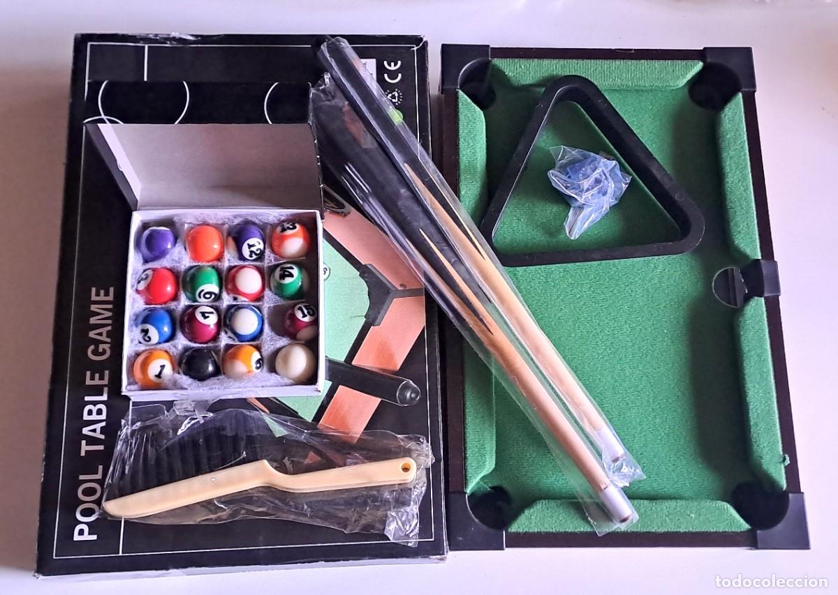 Juegos de mesa: JUEGO DE MINI MESA DE BILLAR PORTATIL CON TODOS LOS ACCESORIOS. SIN ESTRENAR