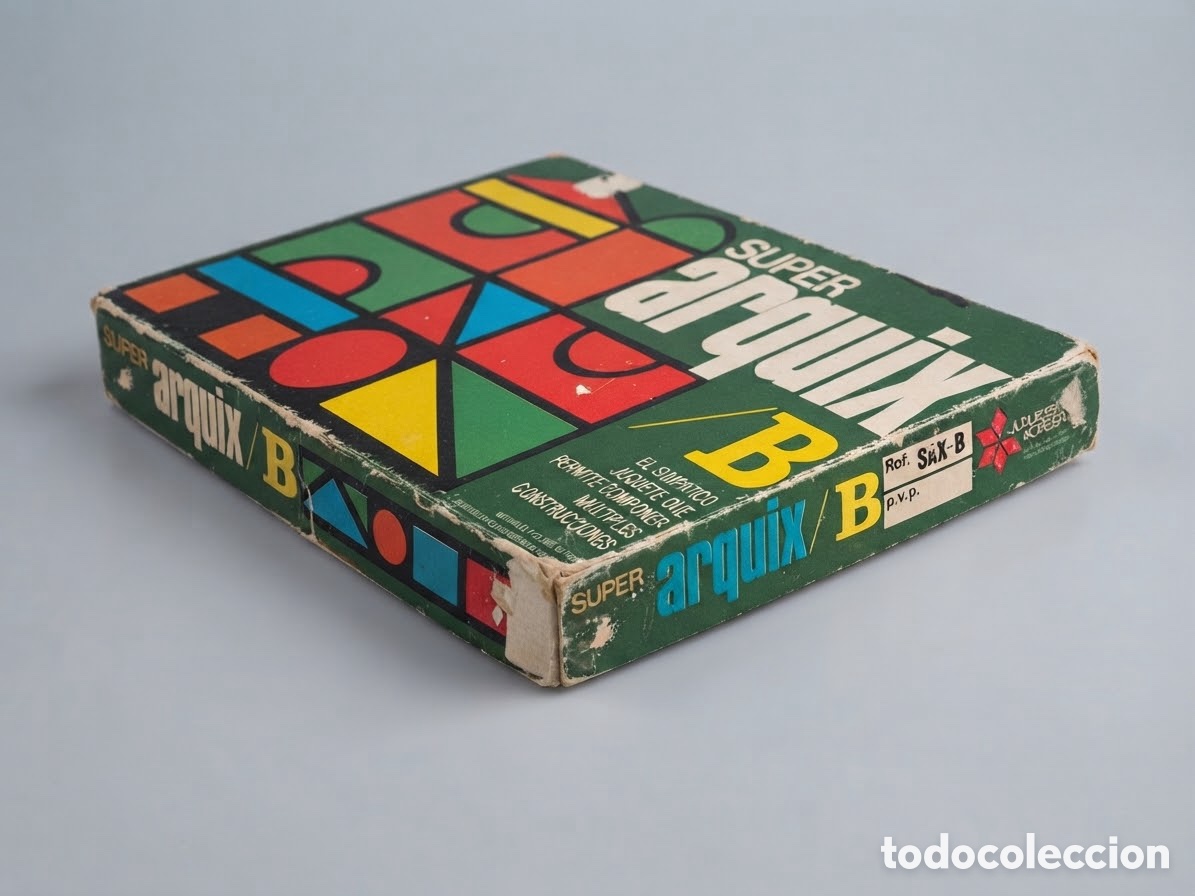 Juegos de mesa: Juego construcci&oacute;n madera vintage Super Arquix B Korissa