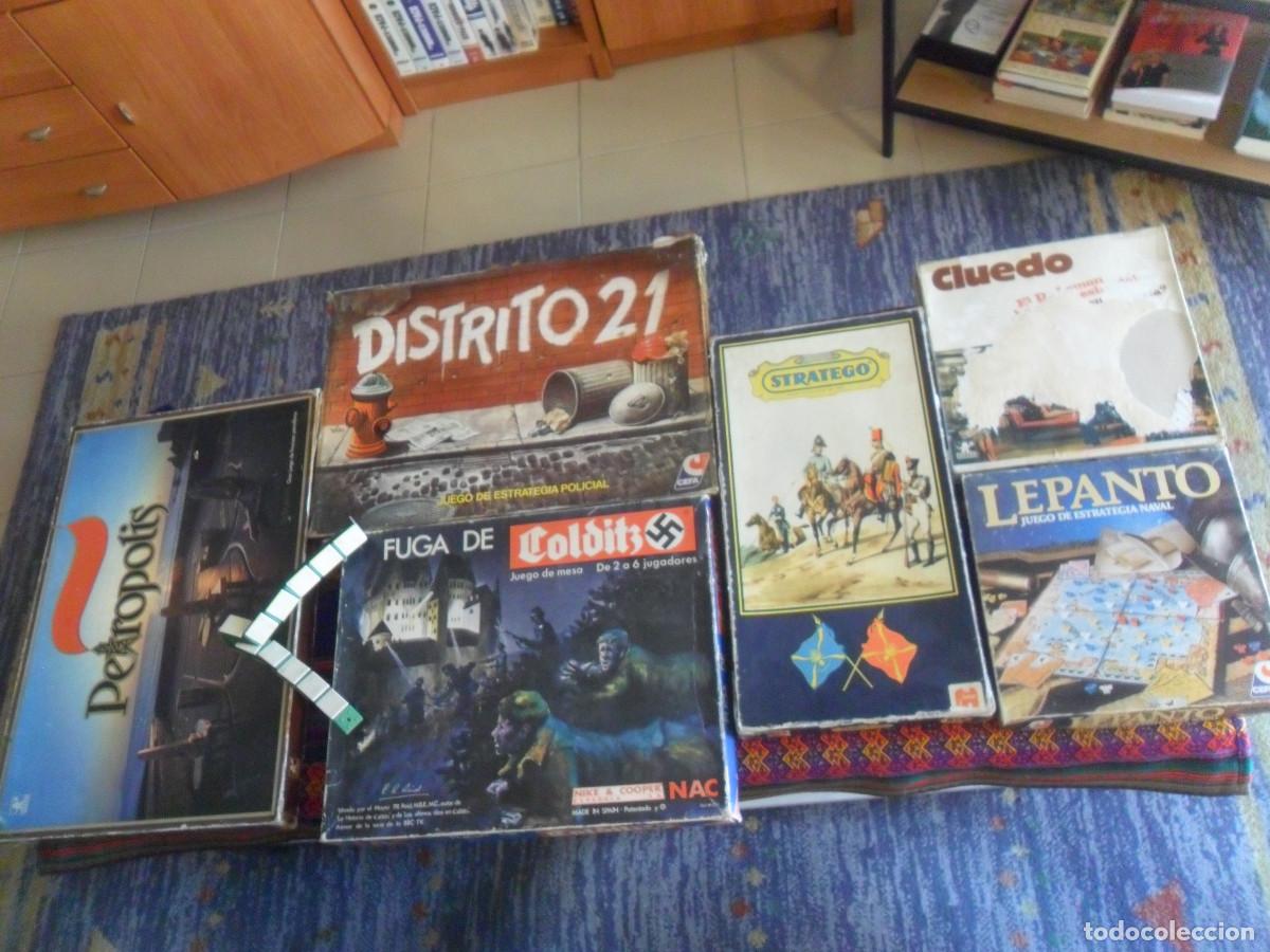 Juegos de mesa: LA FUGA DE COLDITZ NAC PETR&Oacute;POLIS CLUEDO BORR&Aacute;S DISTRITO 21 LEPANTO CEFA STRATEGO DISET CON REGALO.