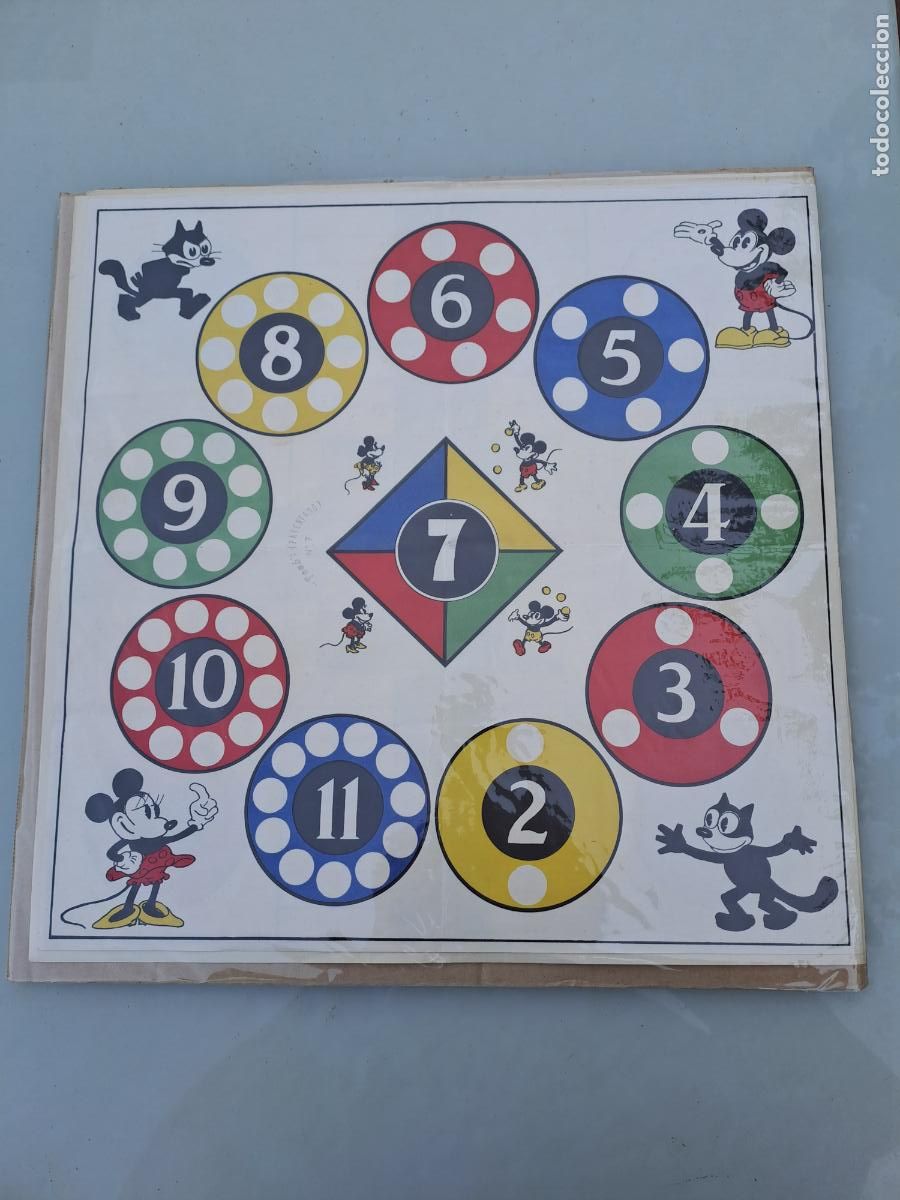 Juegos de mesa: GATO FELIX-MICKEY MOUSE-JUEGOS DE MESA-TABLERO EN PAPEL DE-LA PULGA -EL SIETE-DE LA MARCA TEOB