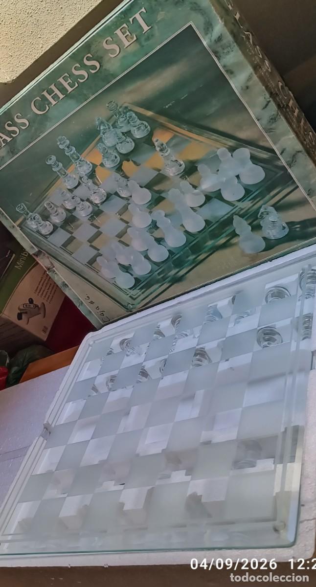 Juegos de mesa: ajedrez de cristal. nuevo. sin usar. - Foto 12