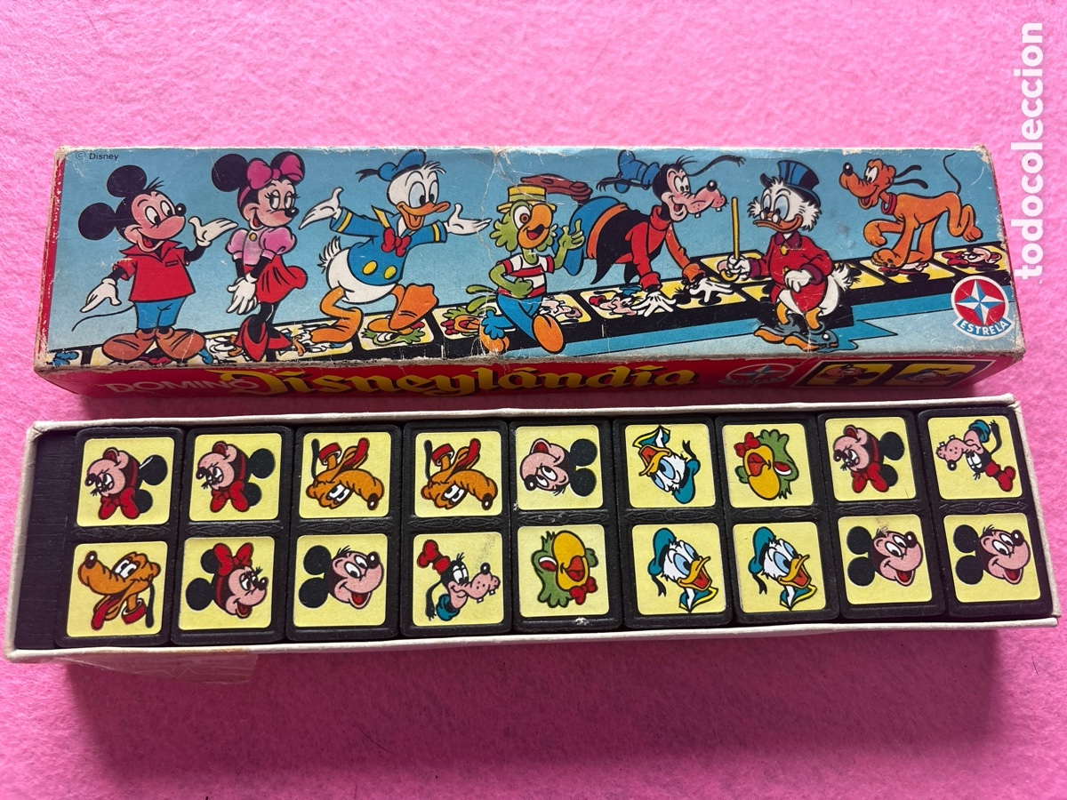 Jogos de mesa: Antiguo juego de domino de Disney, Mickey Mouse (A8)