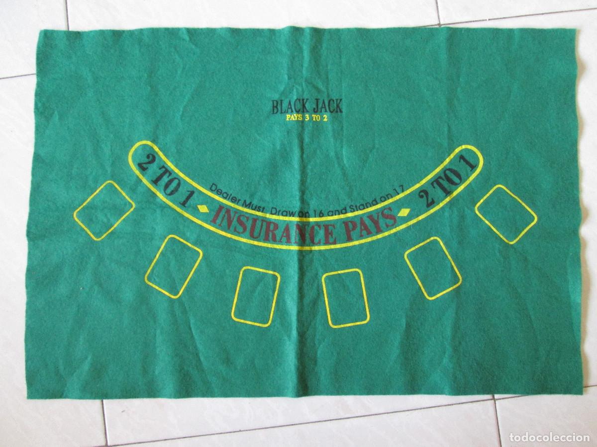 Juegos de mesa: TAPETE PARA JUEGO DE BLACK JACK - 59X41 CM