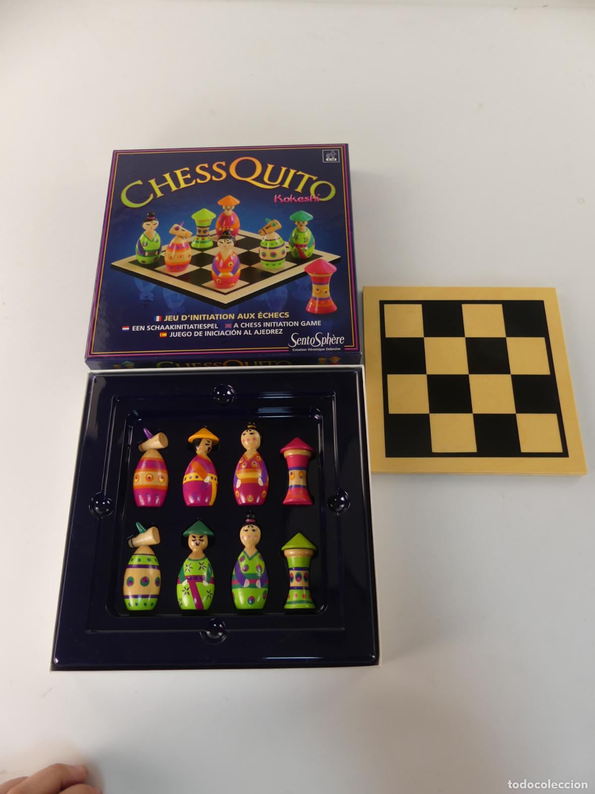 Board Games: JUEGO DE CHESS QUITO KOKESHI CON CAJA ORIGINAL