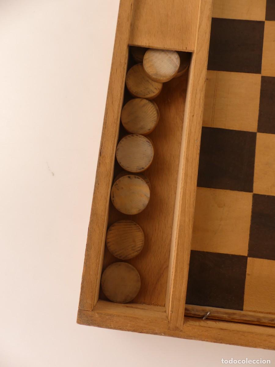 Juegos de mesa: TABLERO DE MADERA PARA AJEDREZ Y DAMA - Foto 4