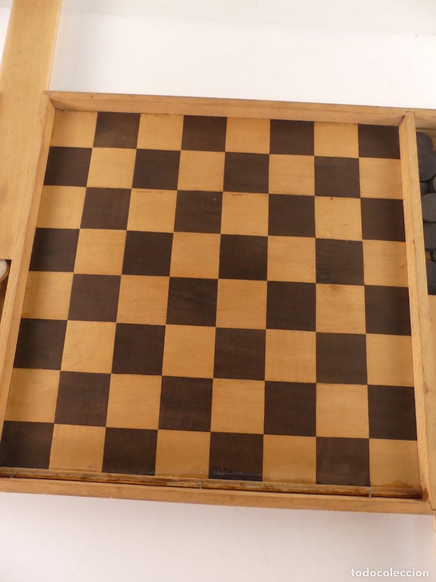 Juegos de mesa: TABLERO DE MADERA PARA AJEDREZ Y DAMA - Foto 5