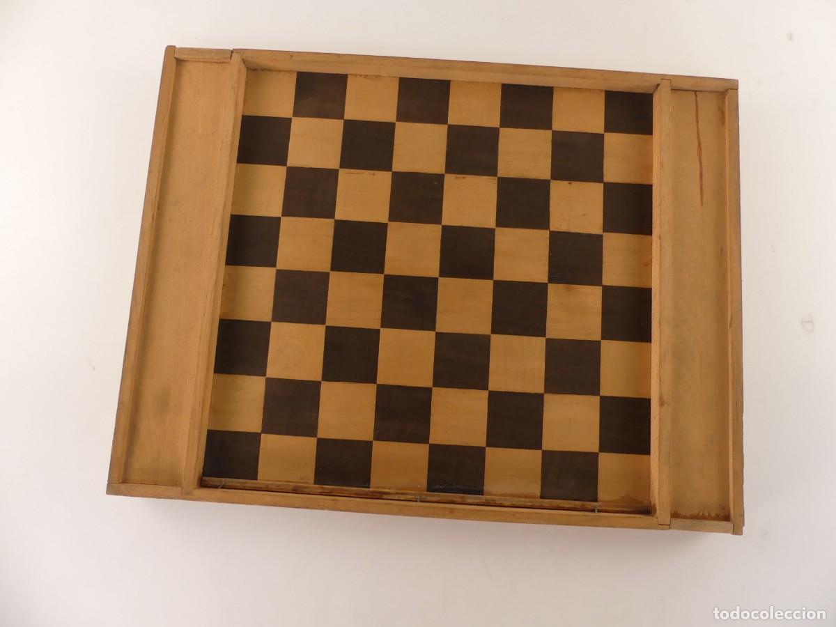 Juegos de mesa: TABLERO DE MADERA PARA AJEDREZ Y DAMA - Foto 6