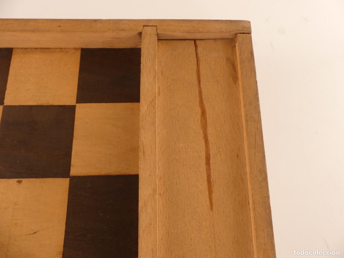 Juegos de mesa: TABLERO DE MADERA PARA AJEDREZ Y DAMA - Foto 7
