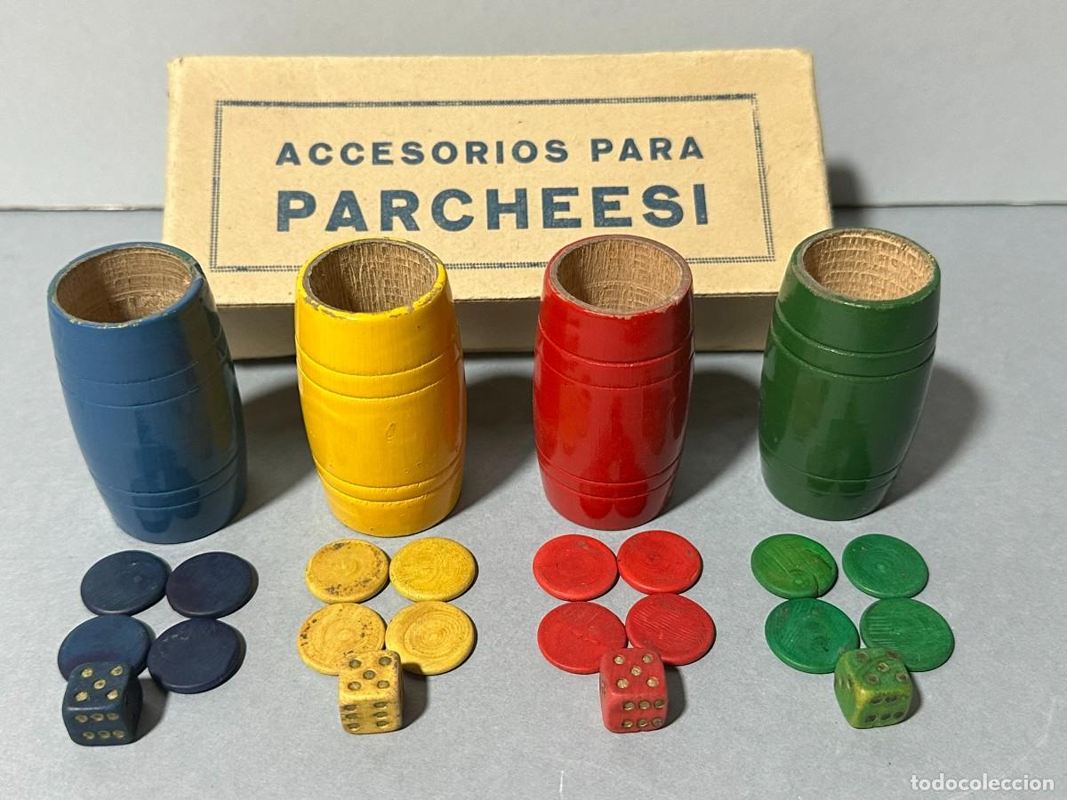 Juegos de mesa: Accesorios parch&iacute;s vintage de madera