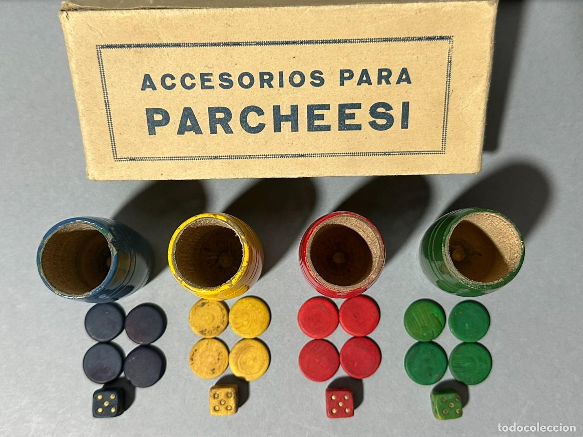 Juegos de mesa: Accesorios parch&iacute;s vintage de madera - Foto 2