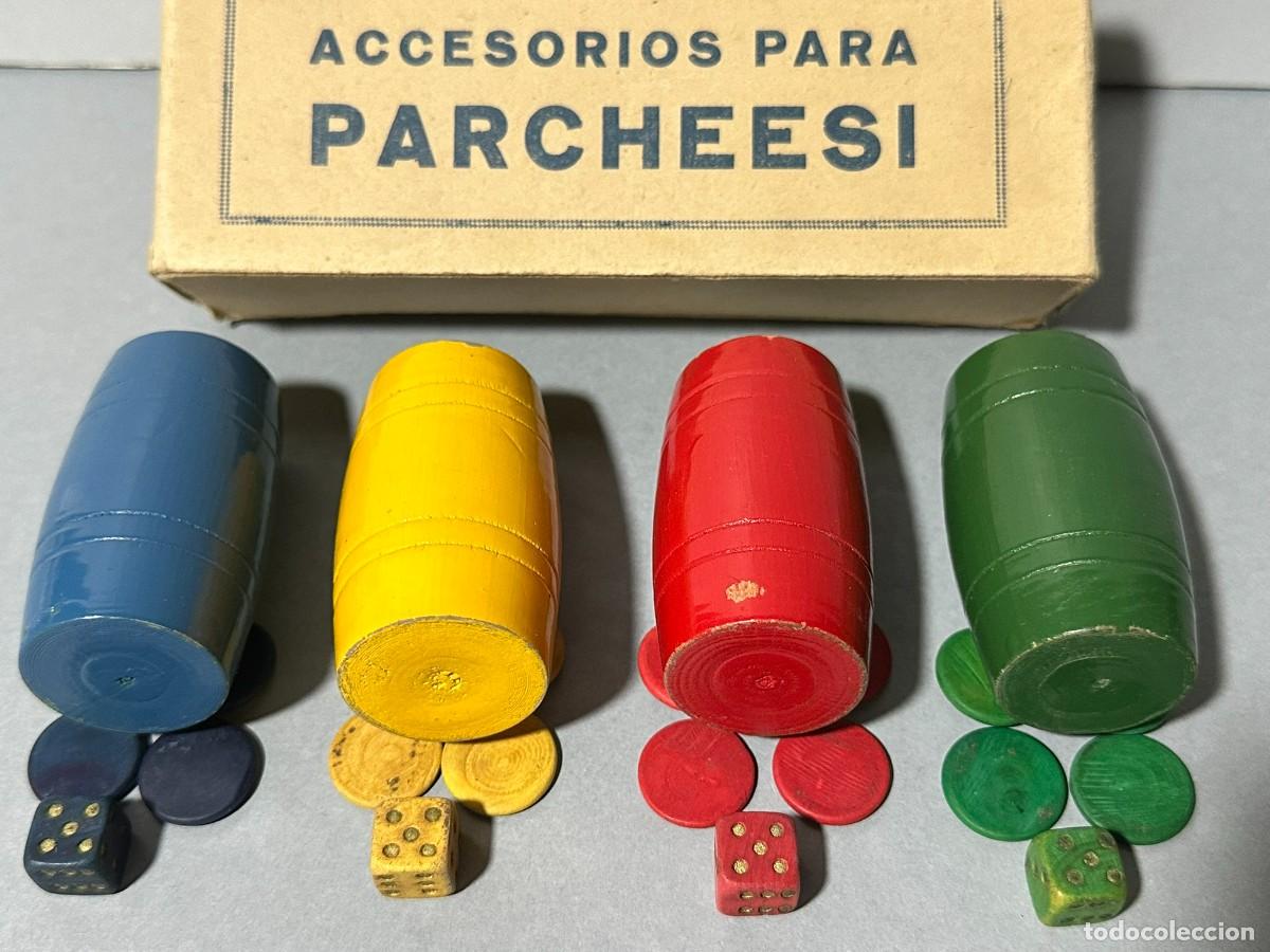 Juegos de mesa: Accesorios parch&iacute;s vintage de madera - Foto 3