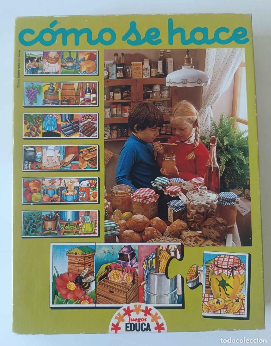 Juegos de mesa: Juego &rdquo;C&oacute;mo se hace&rdquo; Puzzle Juegos Educa A&ntilde;os 80. Completo. Vintage 48 piezas Juego de mesa