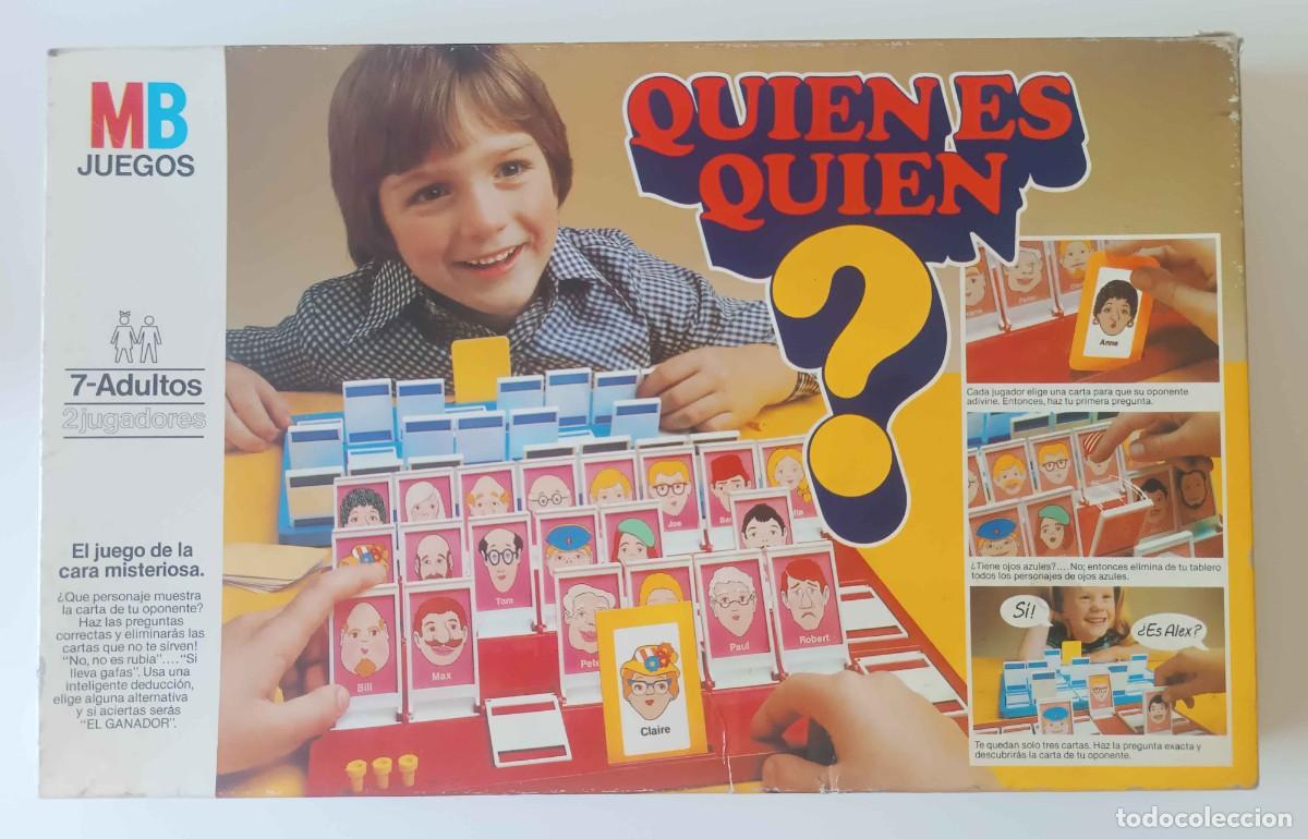 Juegos de mesa: Juego &rdquo;QUIEN ES QUIEN?&rdquo; Juego de mesa MB Primera edici&oacute;n A&ntilde;os 80 Vintage