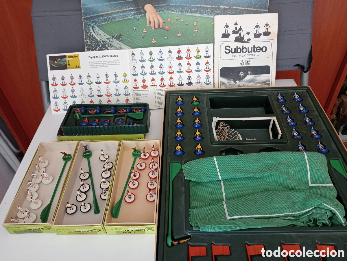 Juegos de mesa: Lote subbuteo real Madrid, Burgos, Atl&eacute;tico de Madrid ,Espa&ntilde;a, Brasil ,Yugoslavia