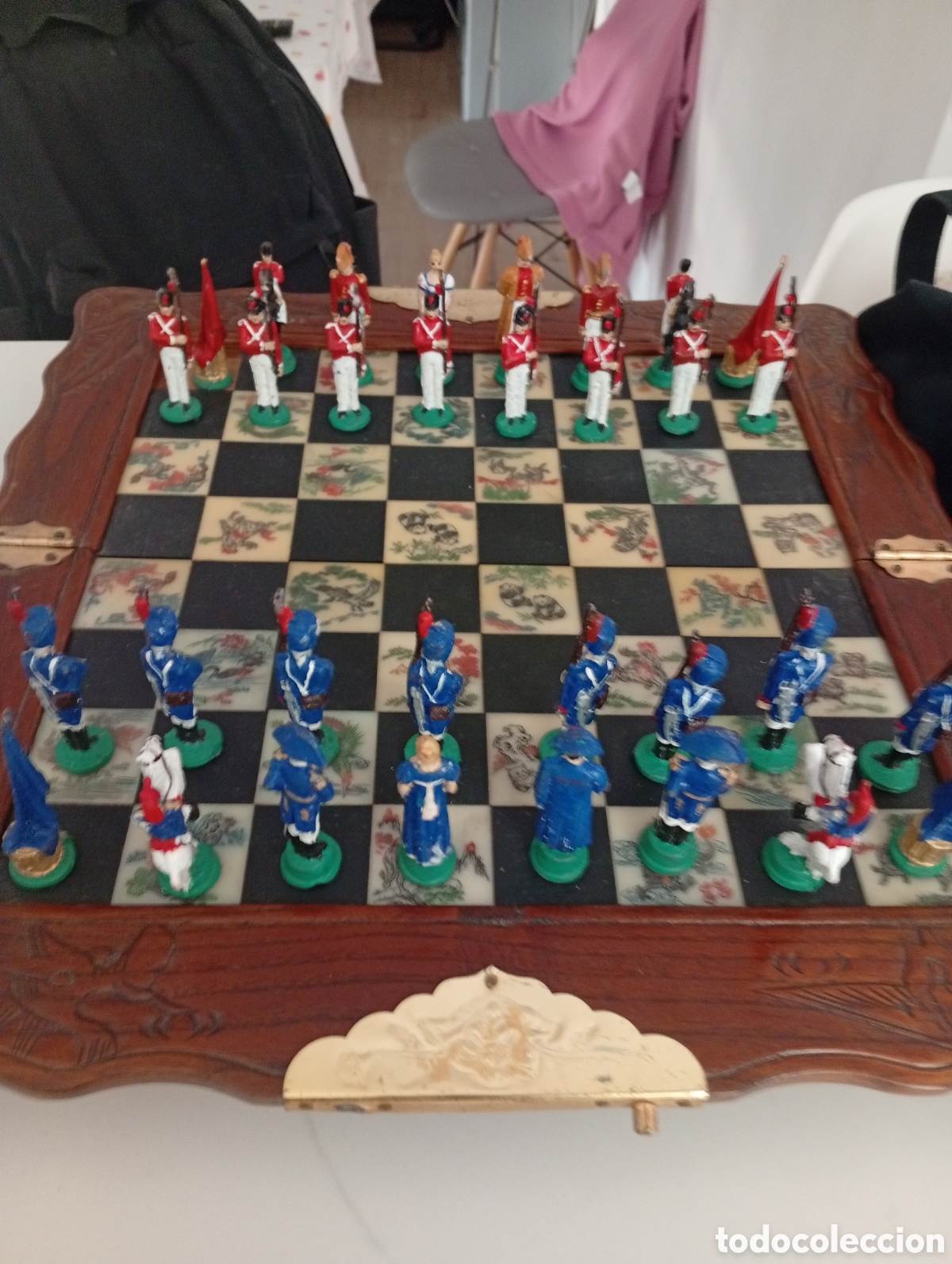 Juegos de mesa: Ajedrez napole&oacute;nico antiguo - Foto 1