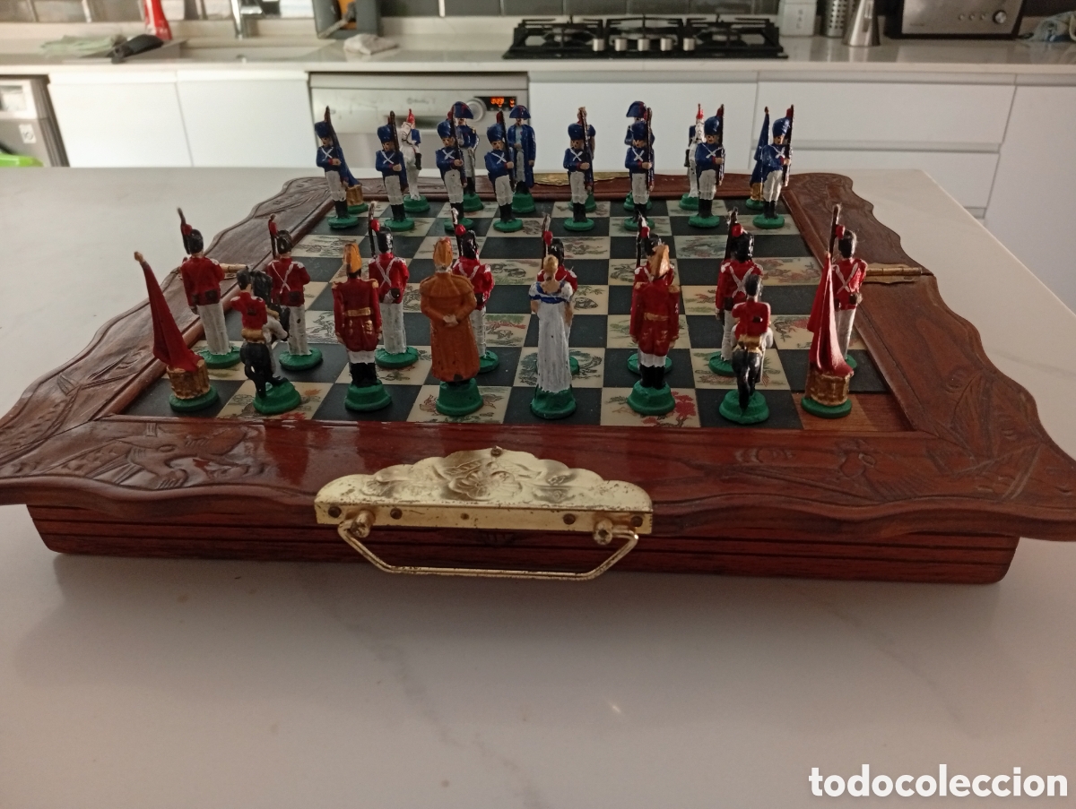 Juegos de mesa: Ajedrez napole&oacute;nico antiguo - Foto 4