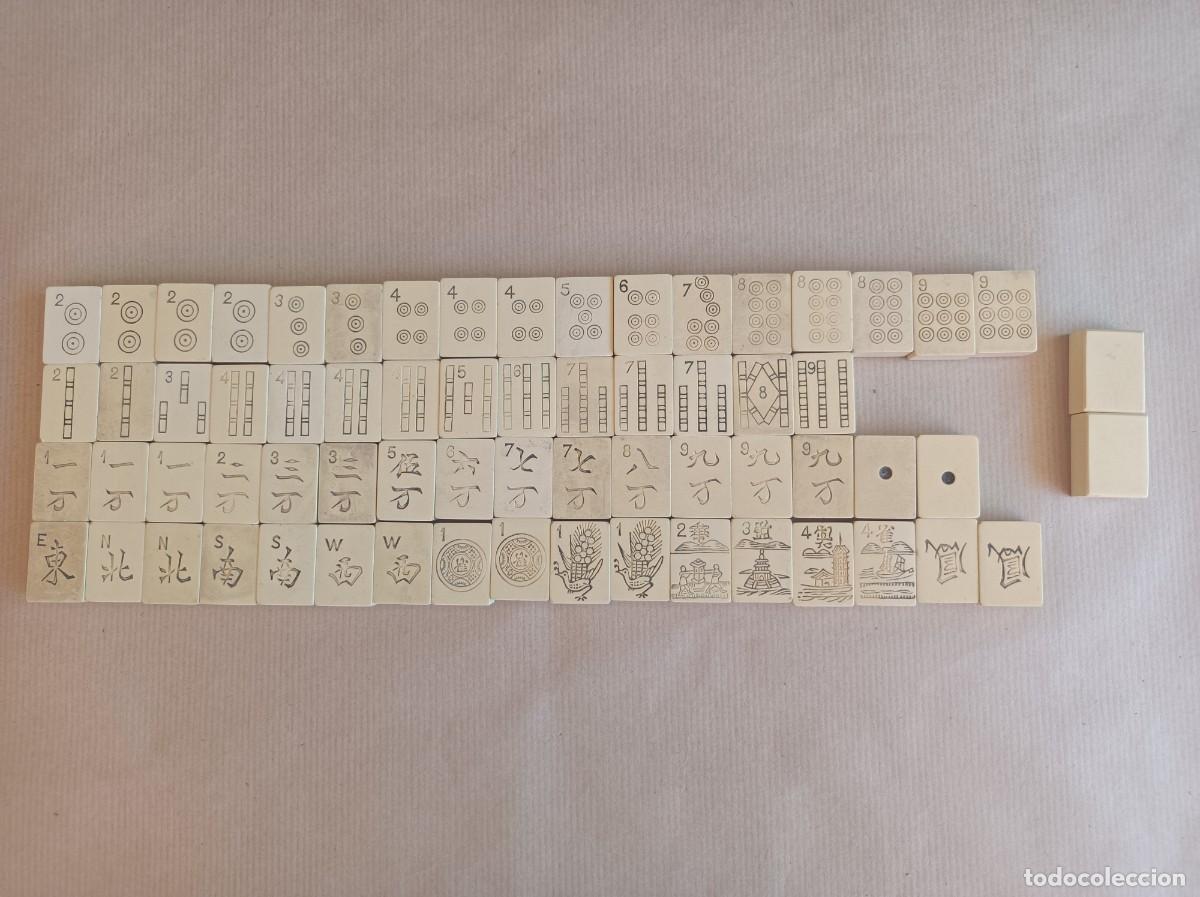 Juegos de mesa: LOTE DE FICHAS MAHJONG