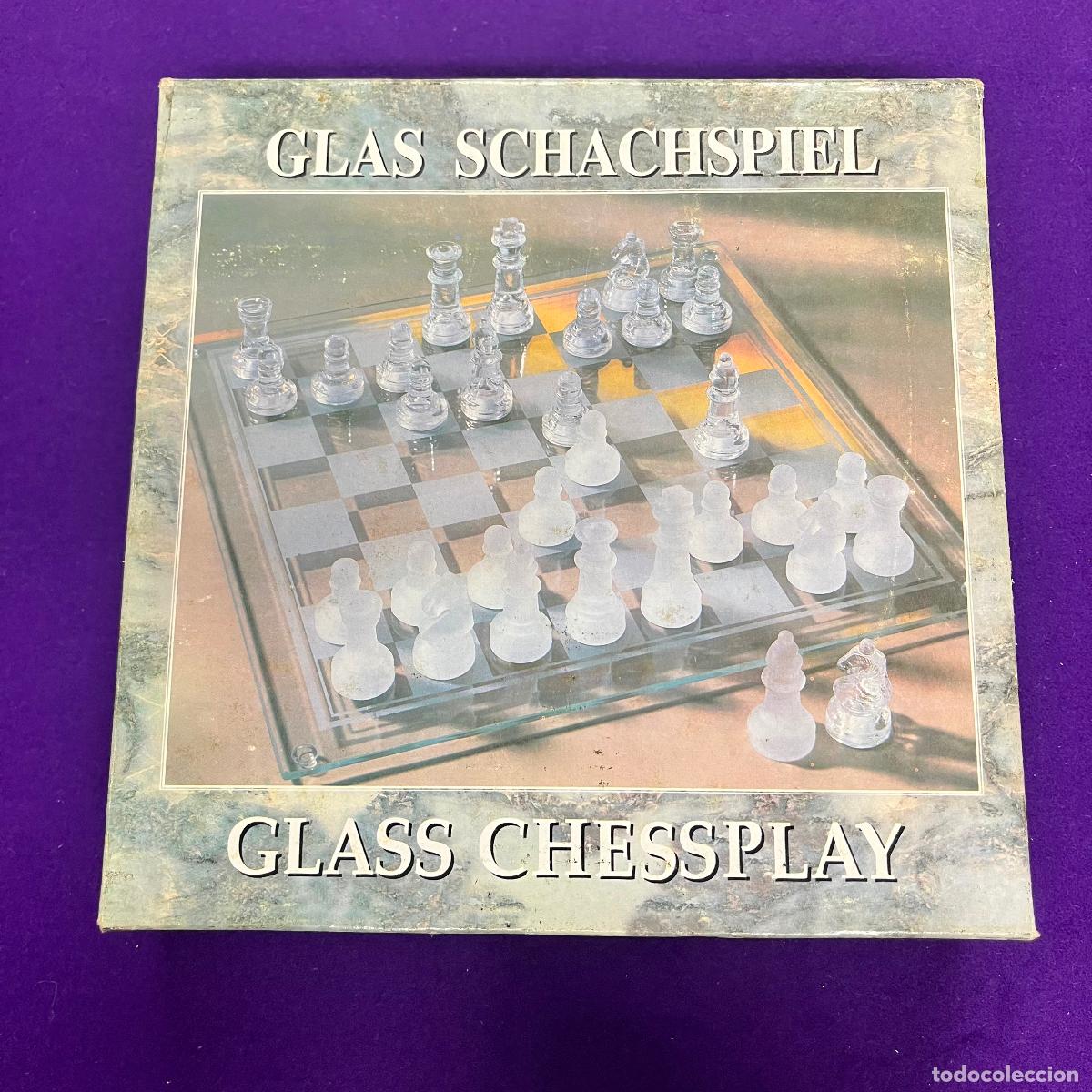 Juegos de mesa: AJEDREZ DE CRISTAL INTERCONTINENTAL. SIN USAR EN SU CAJA ORIGINAL. 20x20CM.