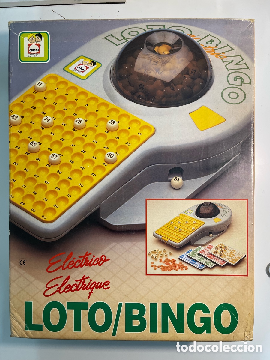 Juegos de mesa: BINGO el&eacute;ctrico CHICOS . 48 cartones y 90 numeros . FUNCIONA