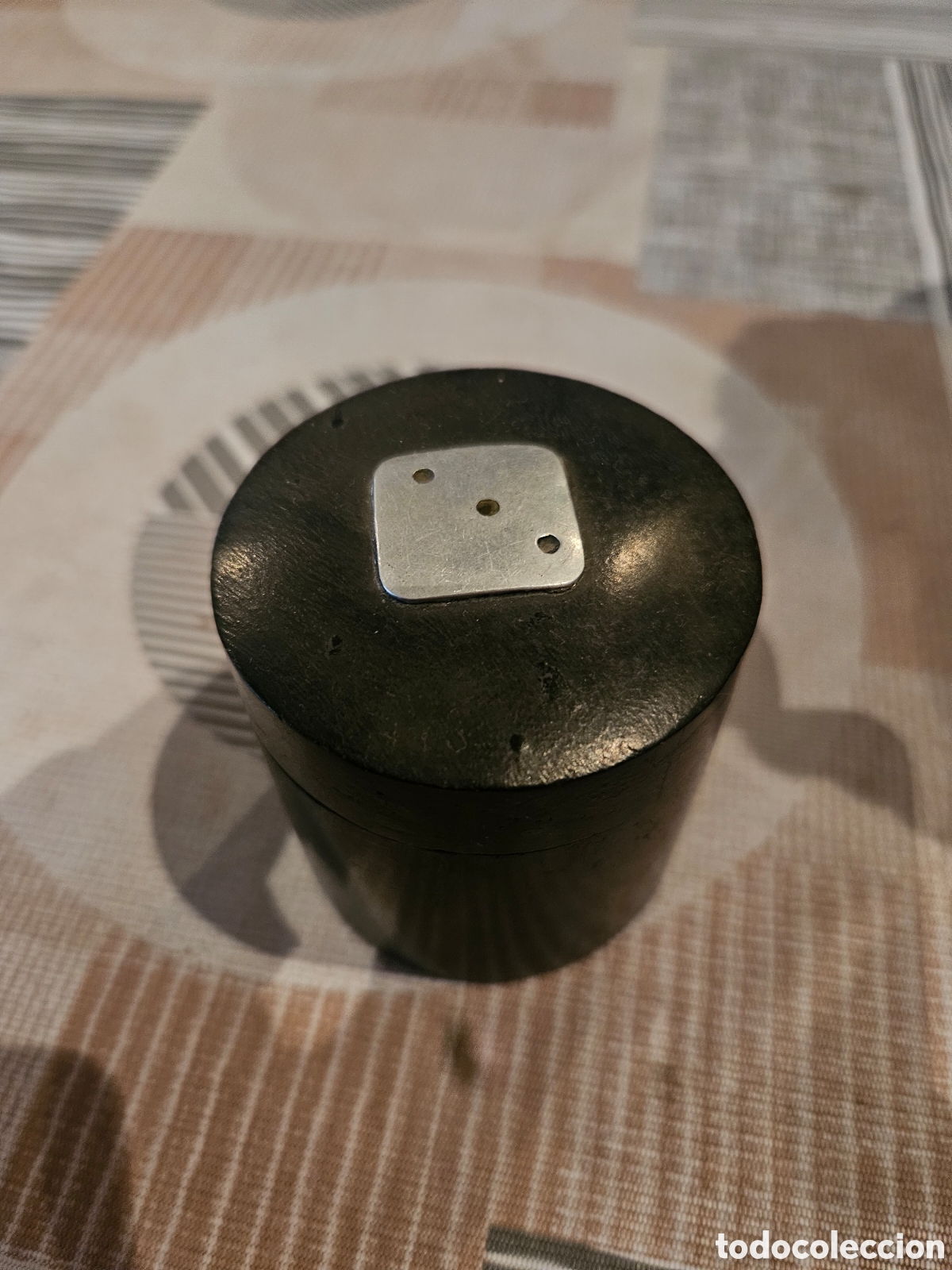 Juegos de mesa: Antiguo juego de mesa y dados Super Six en madera negra - Incompleto (Para piezas o restauraci&oacute;n)