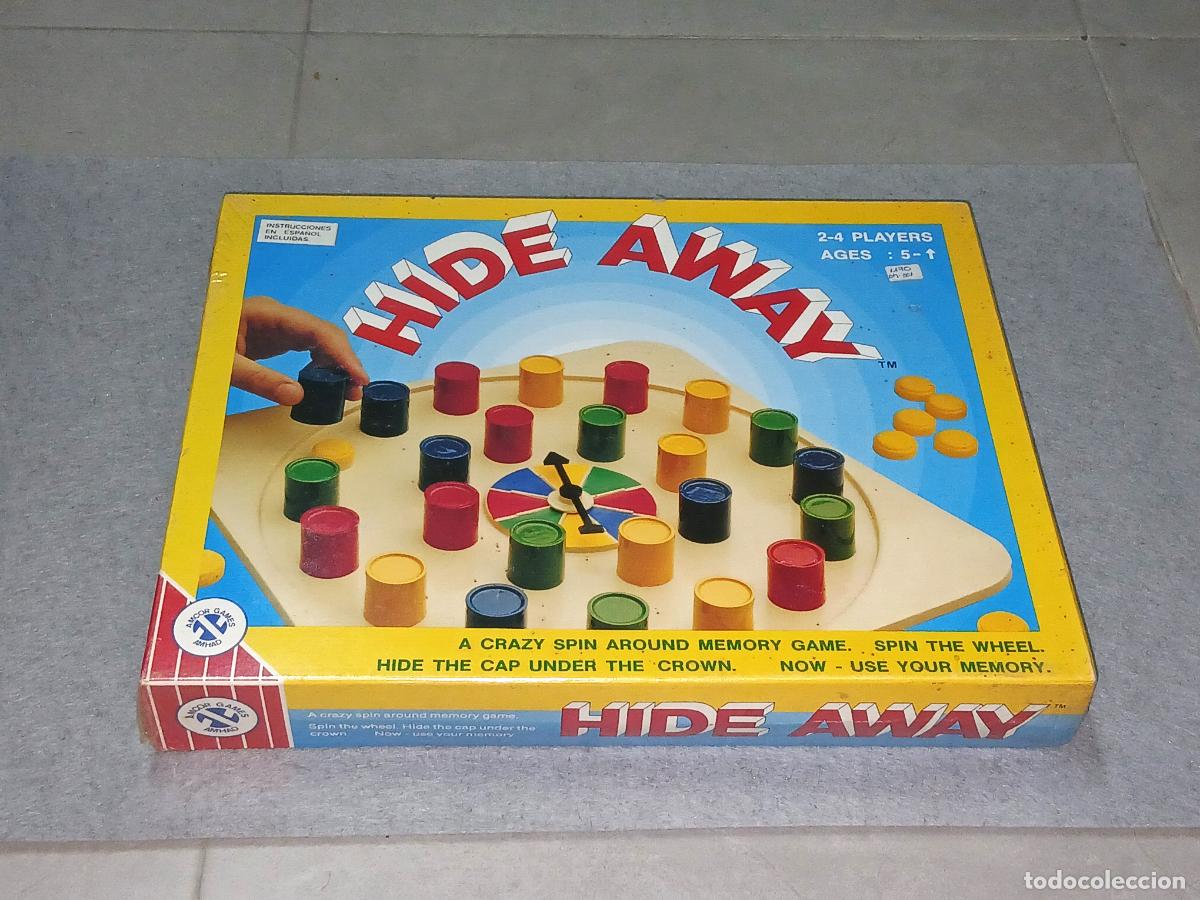 Juegos de mesa: Juego mesa. Hide away (El escondite) hecho en Israel, Amcor Games Amhad, a&ntilde;os 70-80