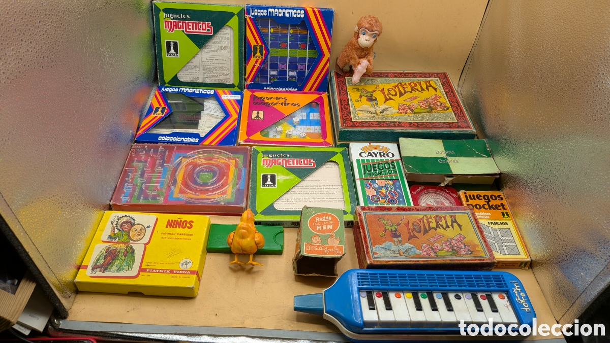 Juegos de mesa: CURIOSO LOTE JUEGOS ANTIGUOS LOTERIA MAGN&Eacute;TICOS RIMAS