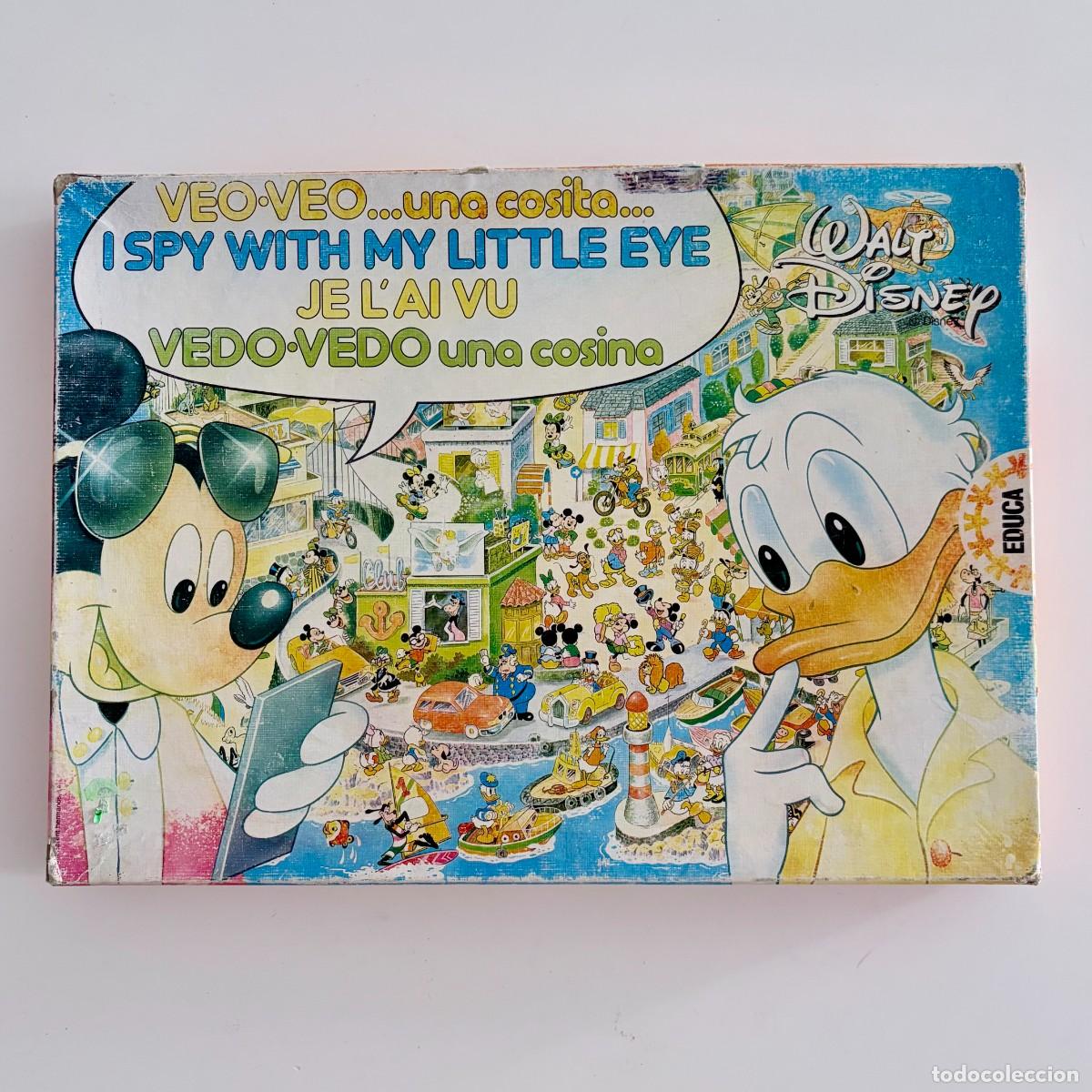 Juegos de mesa: Juego de mesa Veo Veo Walt Disney oficial Educa 1990 I SPY WITH MY LITTLE EYE