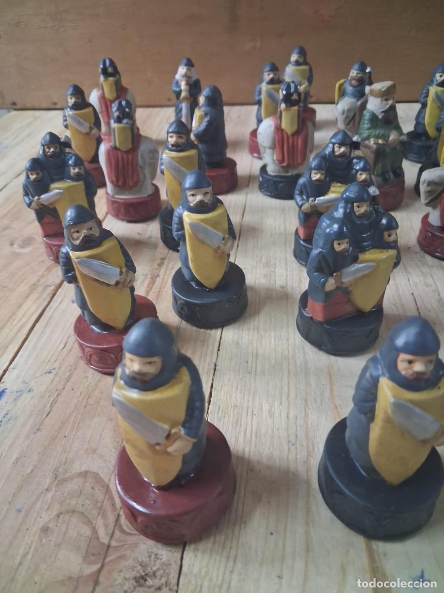 Juegos de mesa: Ajedrez cer&aacute;mica 32 piezas, tema medieval - Foto 8
