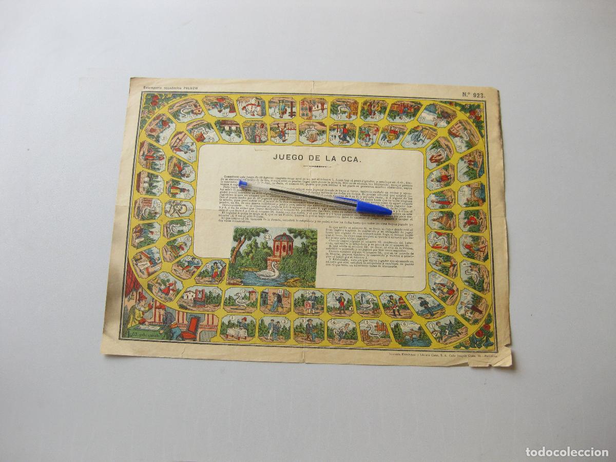 Juegos de mesa: ANTIGUO JUEGO DE LA OCA. ESTAMPER&Iacute;A ECON&Oacute;MICA PALUZIE N&ordm; 923