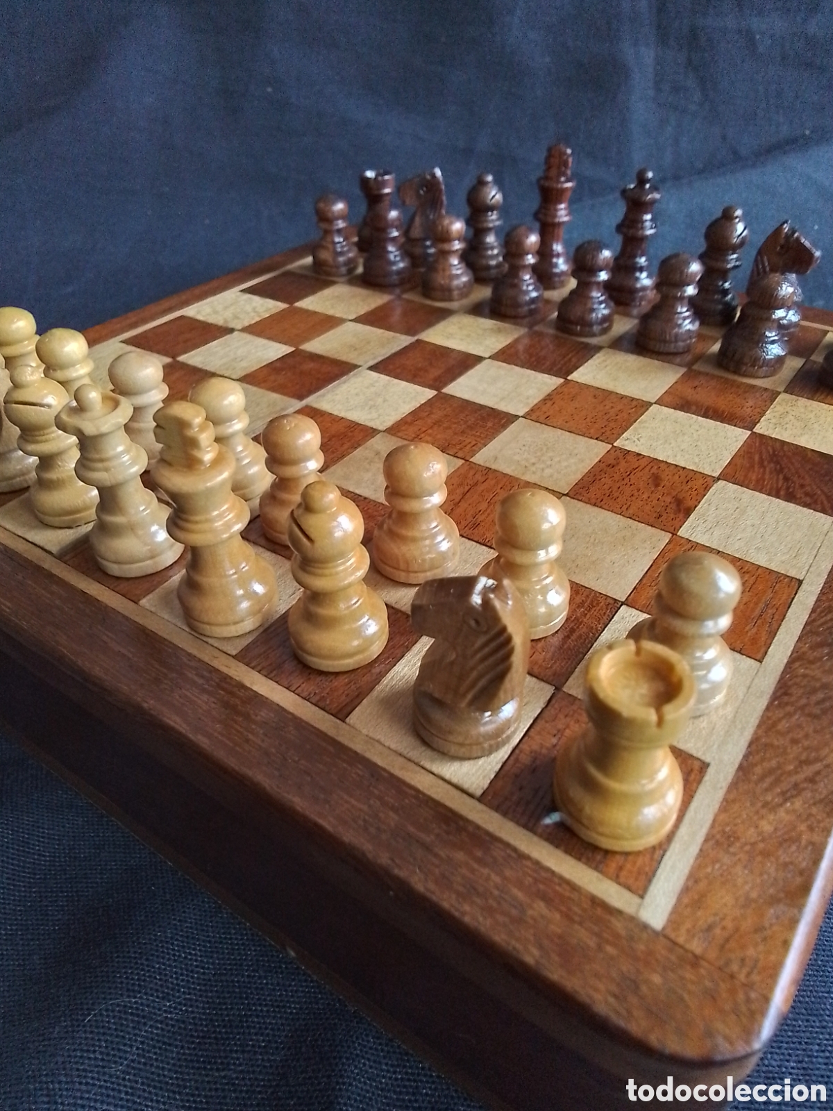 Juegos de mesa: Ajedrez todo de madera de marqueter&iacute;a - Foto 3