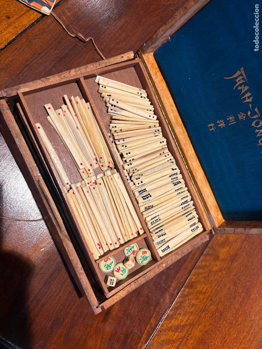 Juegos de mesa: Mah jong antiguo juego de mesa - Foto 2