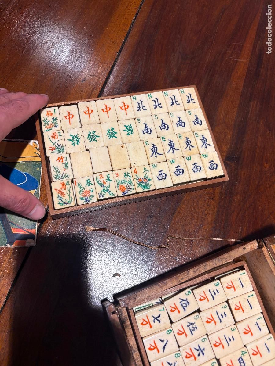 Juegos de mesa: Mah jong antiguo juego de mesa - Foto 5