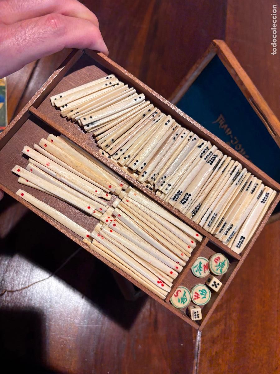 Juegos de mesa: Mah jong antiguo juego de mesa - Foto 7