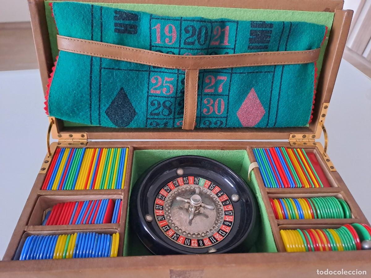 Juegos de mesa: Antiguo estuche con juego de ruleta a&ntilde;os 60