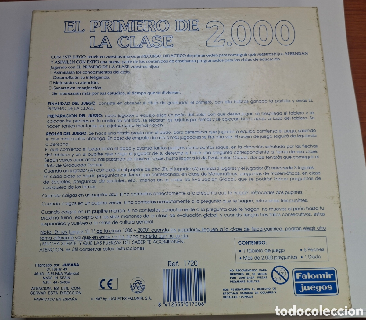 Juegos de mesa: EL PRIMERO DE LA CLASE. JUEGO DE MESA, 1987 - Foto 5