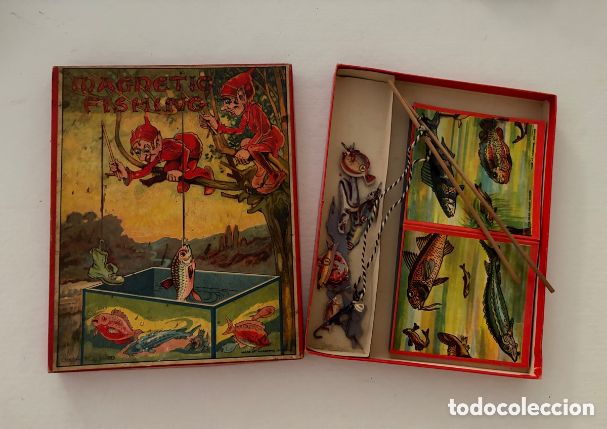 Juegos de mesa: Juguete antiguo Magnetic fishing Wilder Heritage