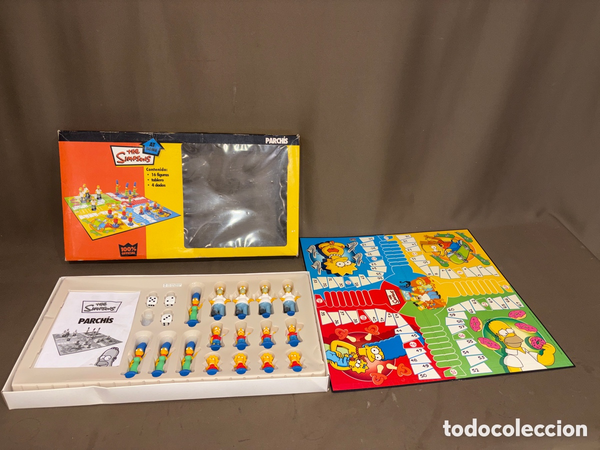 Juegos de mesa: Antiguo PARCH&Iacute;S THE SIMPSONS*en su caja original*ver fotos*
