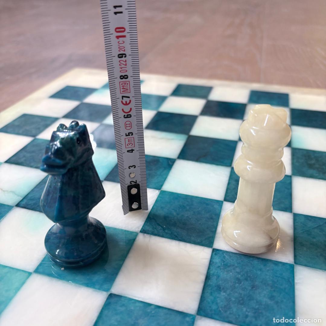 Juegos de mesa: Ajedrez vintage de piedra y alabastro completo - Foto 2