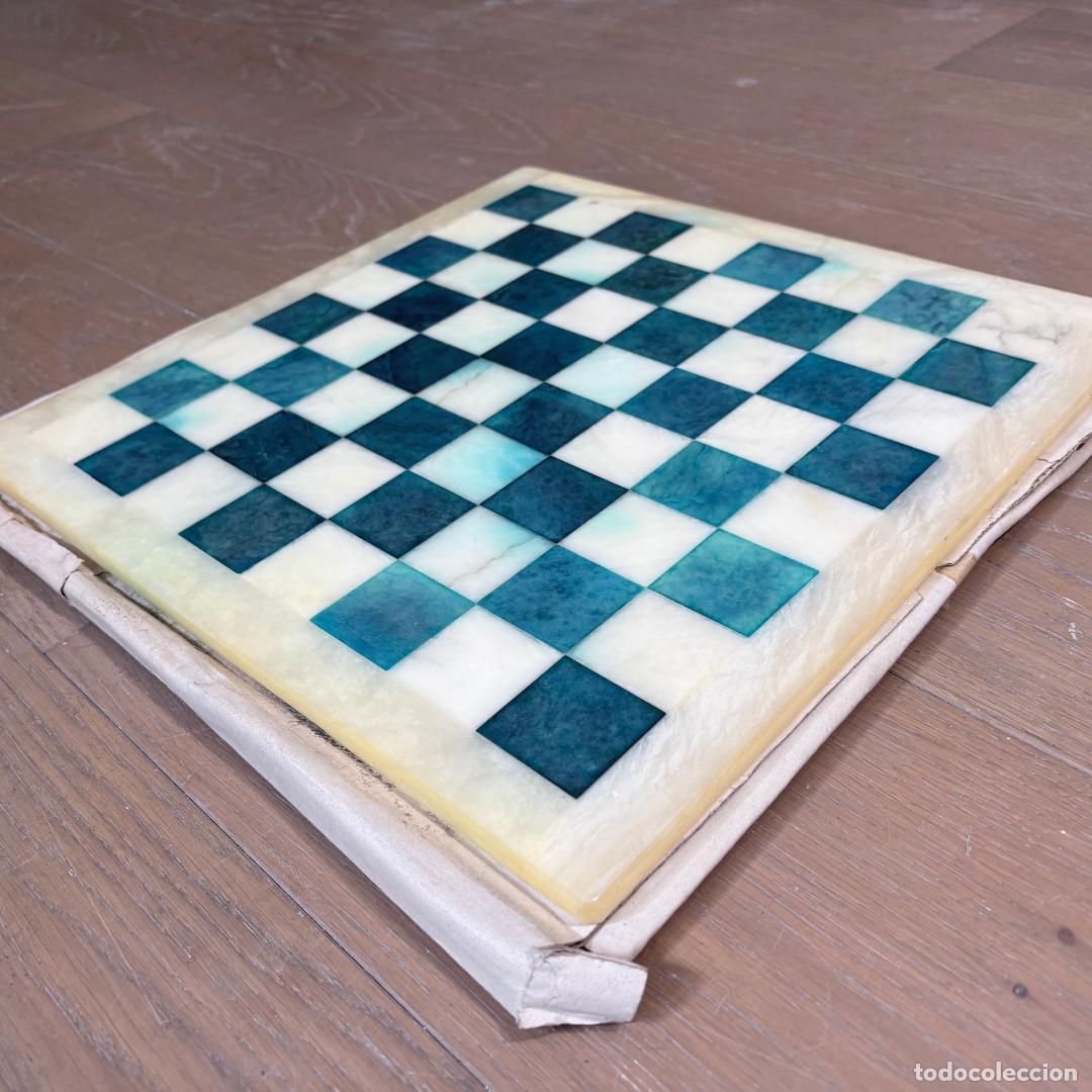 Juegos de mesa: Ajedrez vintage de piedra y alabastro completo - Foto 6