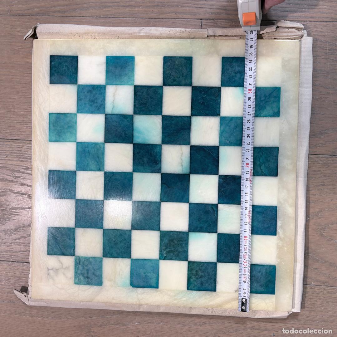 Juegos de mesa: Ajedrez vintage de piedra y alabastro completo - Foto 7