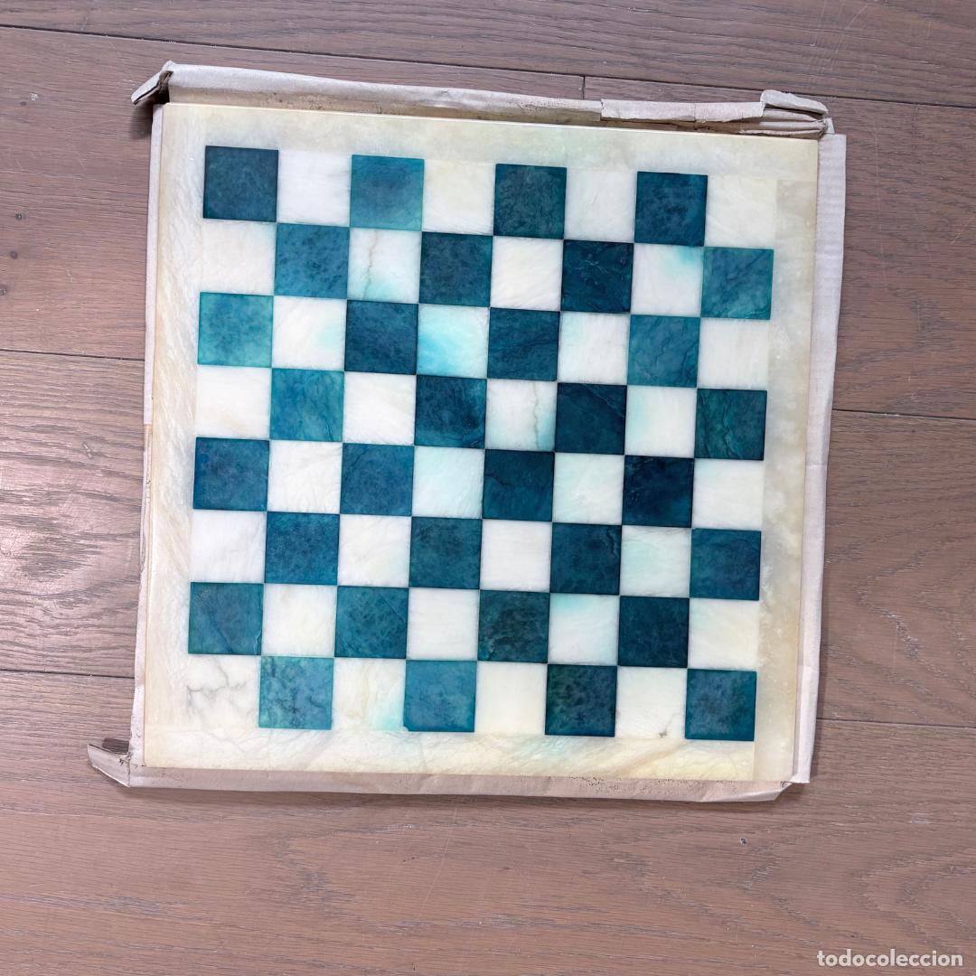 Juegos de mesa: Ajedrez vintage de piedra y alabastro completo - Foto 8