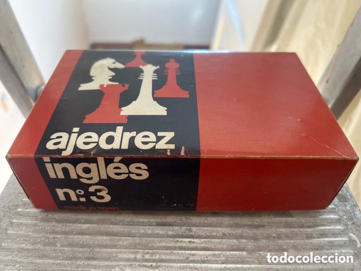 Juegos de mesa: Piezas Ajedrez madera tallada n 3 ingl&eacute;s, made spain + fichas damas